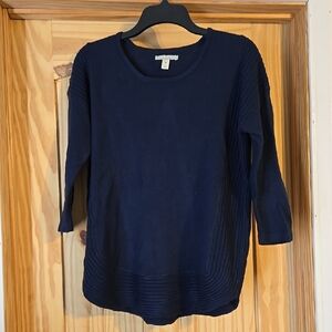 Dana Buchman Navy Crew Neck Sweater